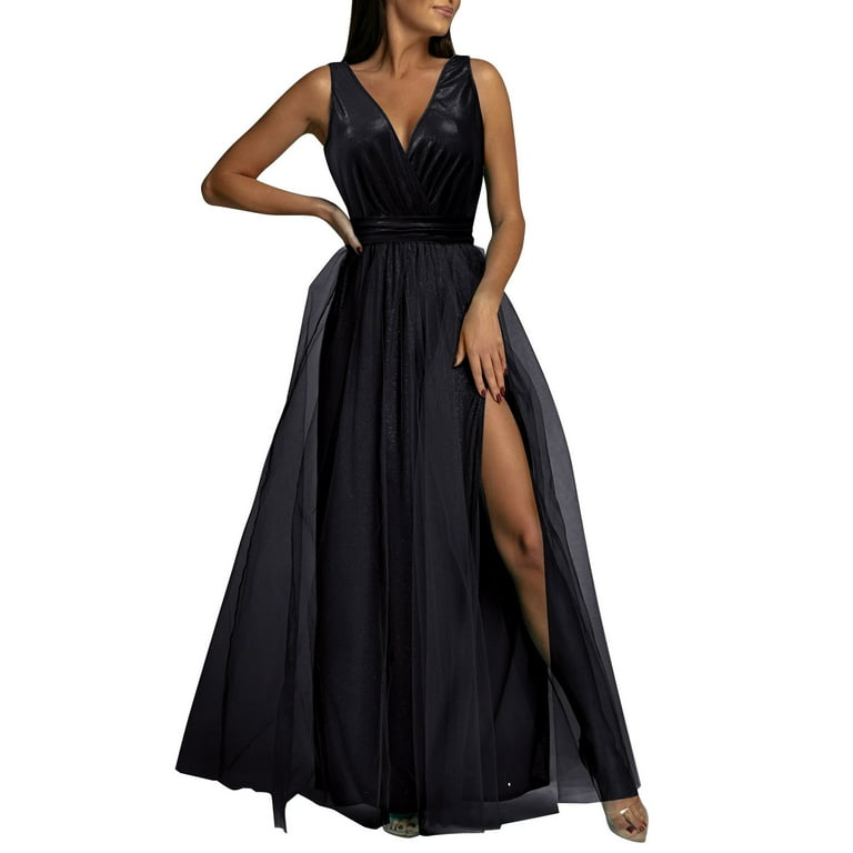 Women's Solid Color Evening Dress Women's Solid Color Evening Dress