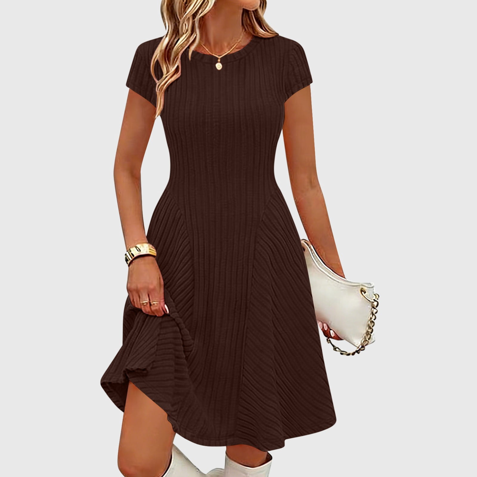 short fitted graduation dresses Short Scoop-Neck Short A-Line Grad Dress with Corset White / Small