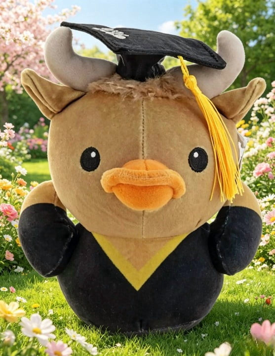 Graduation Cow Graduation Duck And Cow Plush Adorable Cap And Gown Stuffed Animal Pair ...