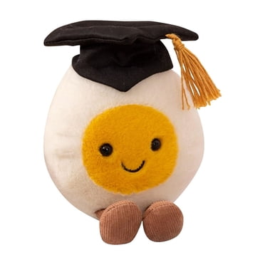 2025 Graduation Egg Plush Toy - 5.6 Inch Cute Doctoral Hat Egg Keychain For Graduate Gifts