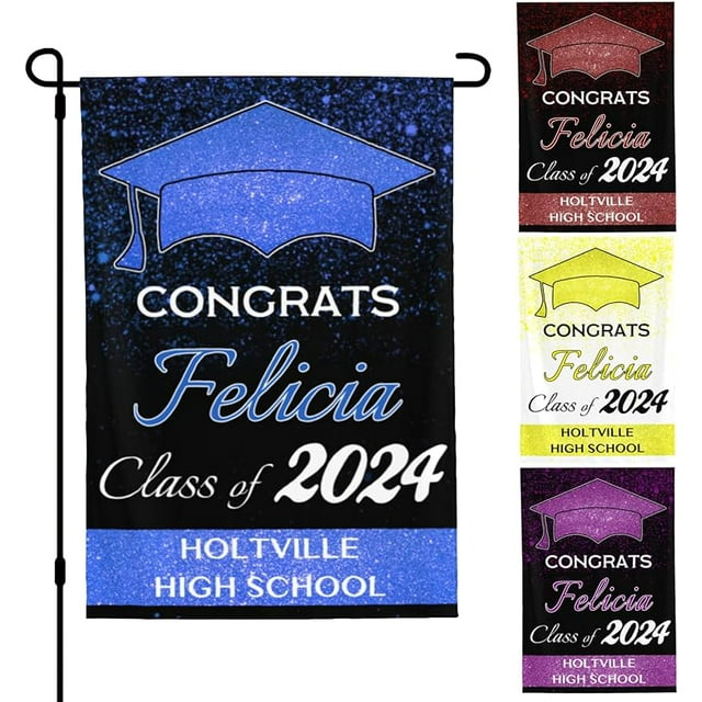 Graduation Flag 2024 Personalized,Senior Garden Flag 2024, Graduation ...