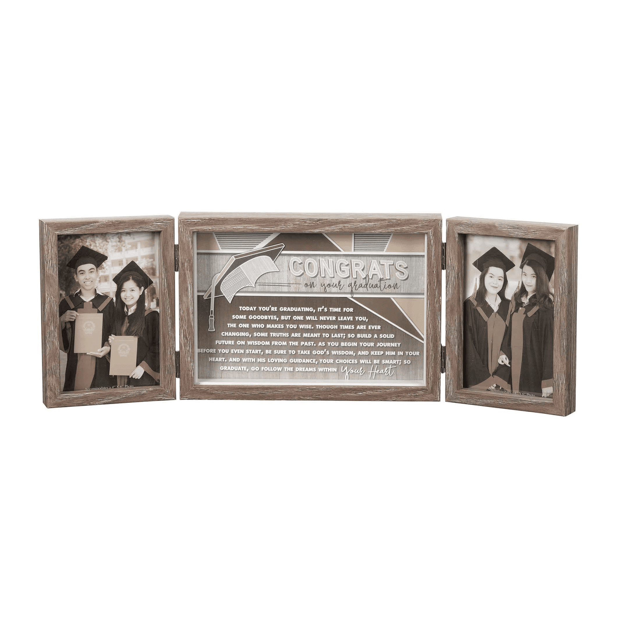 Triple Frame Graduation Graduation Frame Set - 3 Piece With Double-Sided Photo Openings 1 ...