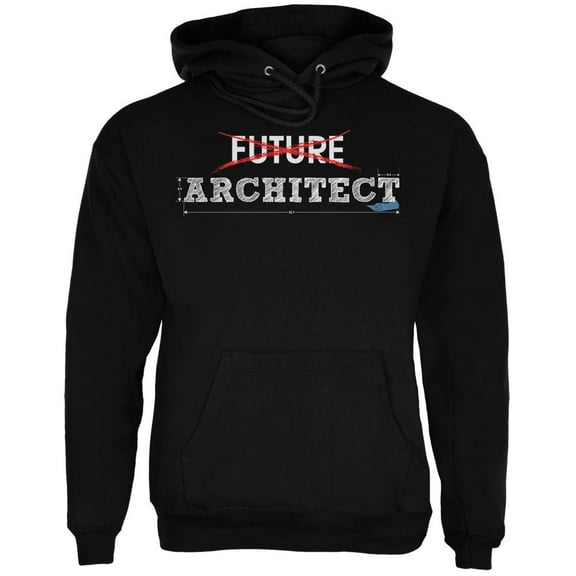 Graduation - Future Architect Mens Hoodie Black X-LG