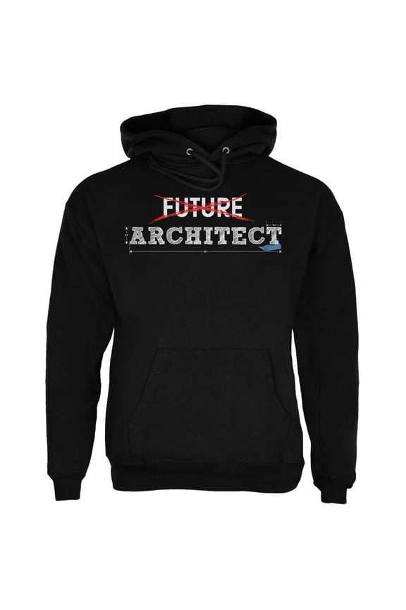Graduation - Future Architect Mens Hoodie Black X-LG