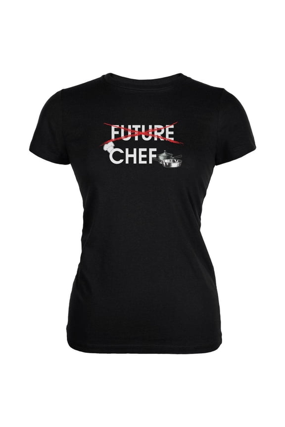 Graduation - Future Chef Juniors Soft T Shirt Black LG