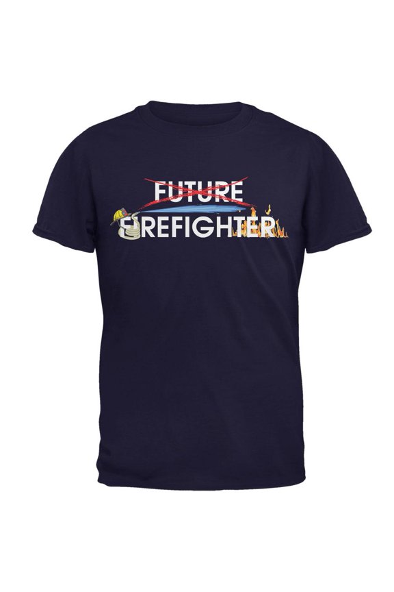 Graduation - Future Firefighter Mens T Shirt Navy SM