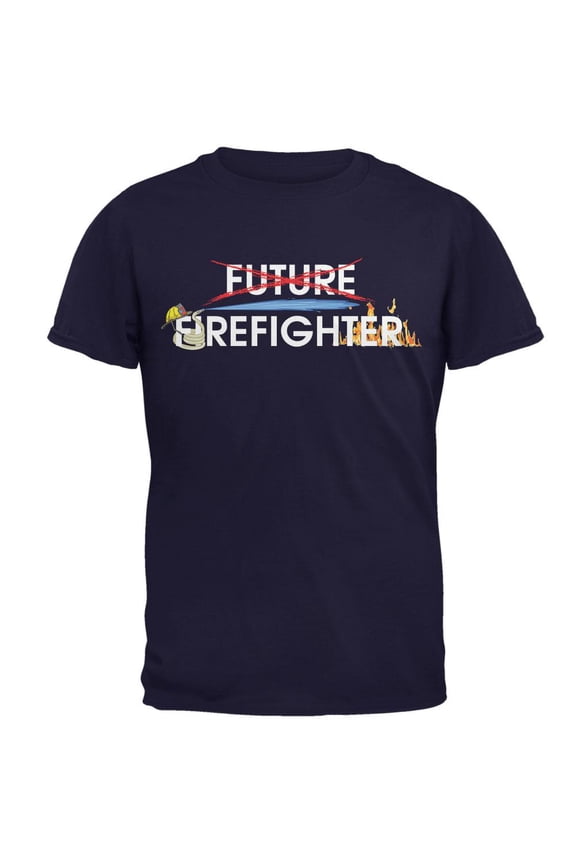 Graduation - Future Firefighter Mens T Shirt Navy X-LG
