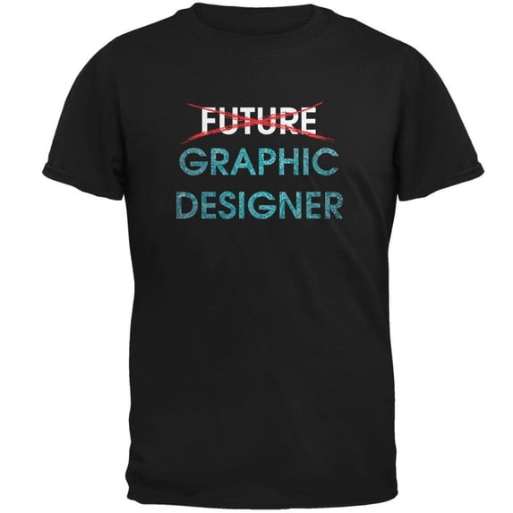 Graduation - Future Graphic Designer Mens T Shirt Black LG