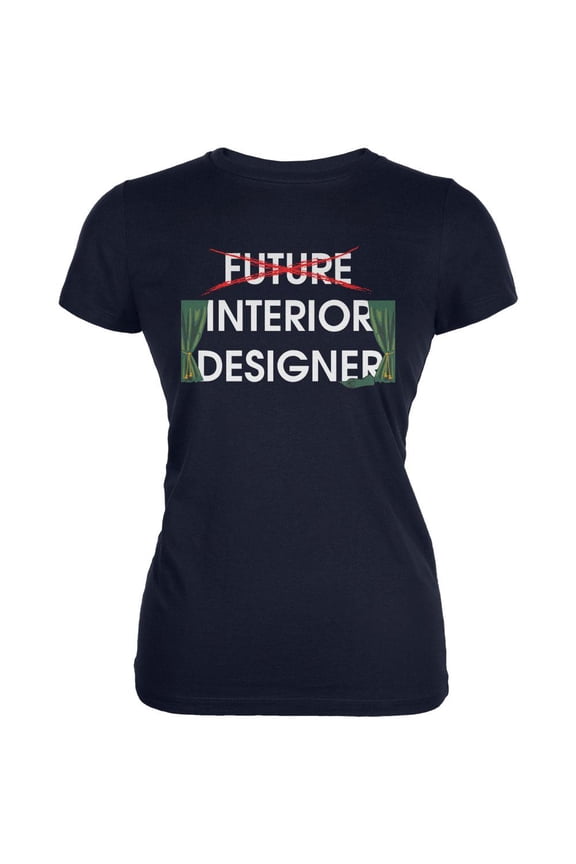Graduation - Future Interior Designer Juniors Soft T Shirt Navy X-LG