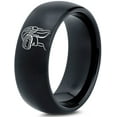 thumbnail image 1 of Graduation Gamer Tungsten Mens Black Rings Girl Mourning Jewelry 9th Wedding Anniversary Gift, 1 of 7