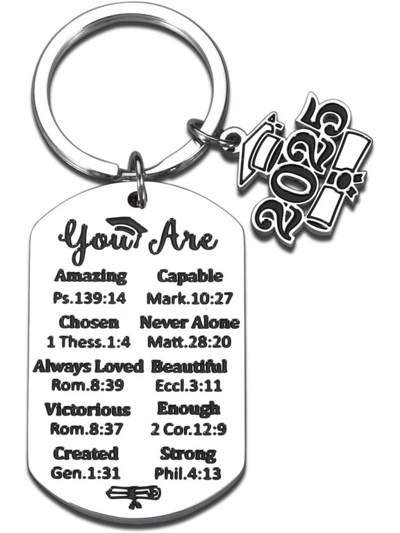 Graduation Gift for Her 2025 Class Keychain Baptism Gift Christian Gift Teenage Boys Girls Senior 2025 Graduation Announcement 2025 Graduation Gift College Middle School High School