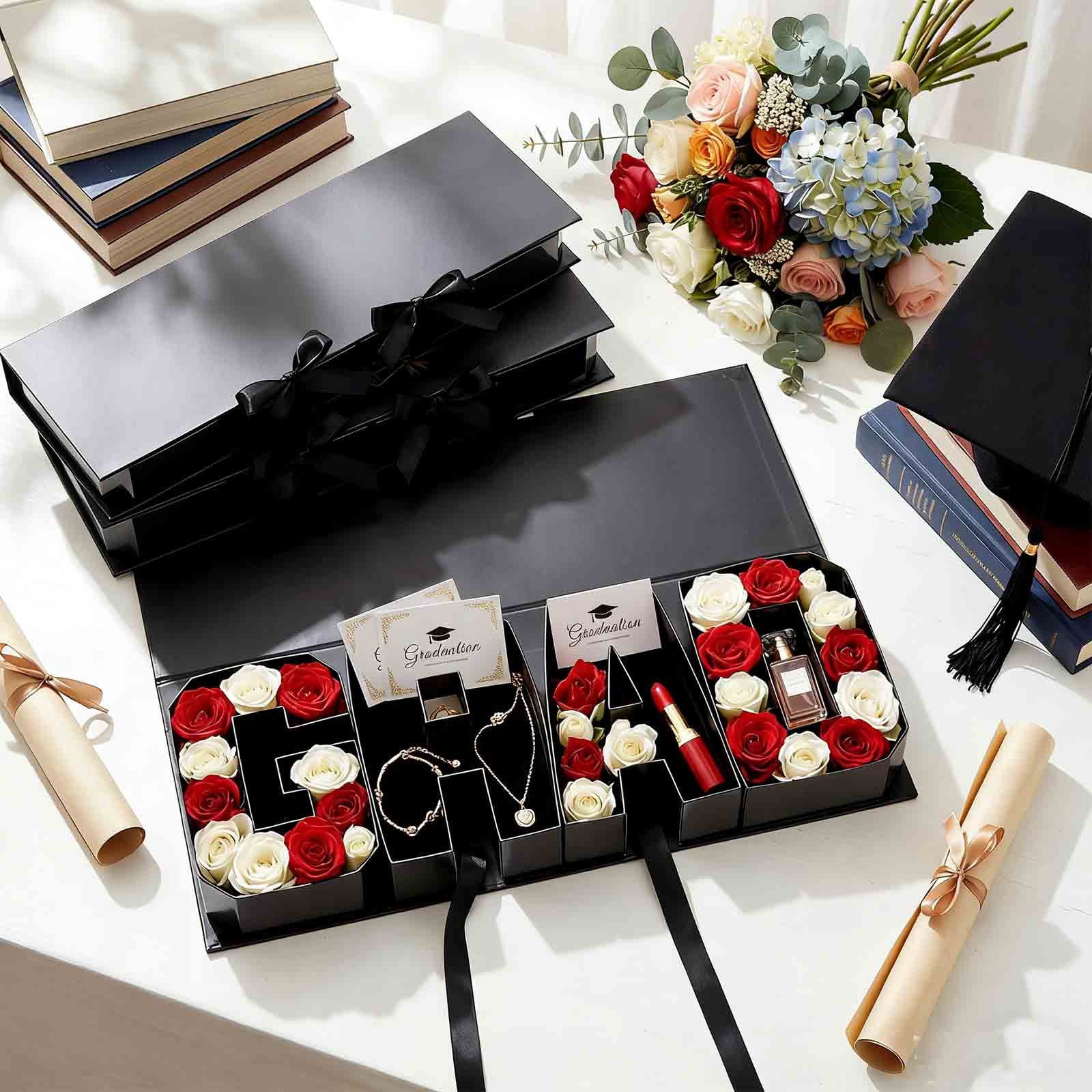 Graduation Gift Box 2026, Grad Letter Shaped Fillable Cardboard Box 22 ...