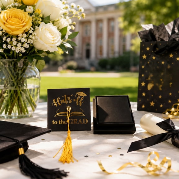 Graduation Gift Box, Mortarboard Candy Box for Grad Party Decoration Treat Holders, Style 4
