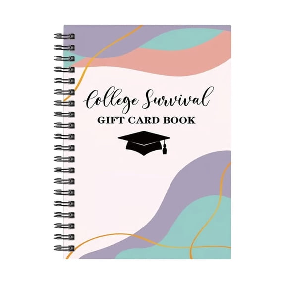 Graduation Gift Card Book, 7 X 5 Inch Gift Card Booklet Congrats Grad Organizer Greeting Card College Survival Album Keeper for Graduation Senior Gifts(White)