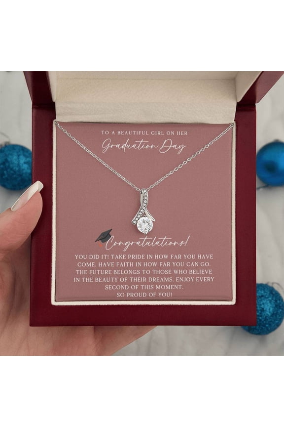 Graduation Gift For Her Alluring Beauty Necklace Luxury Box