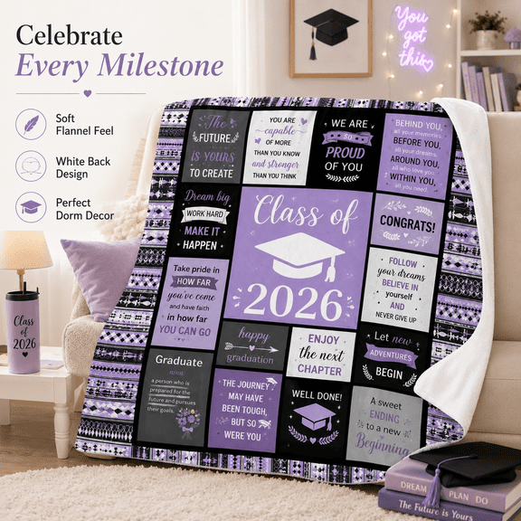 Graduation Gift for Her, Class of 2026 Gift, Nurse/High School/College/Masters Degree/PHD Graduation Gifts for Women, Gift for High School Seniors, 2026 Grad Decorations Throw Blanket 30"x40"