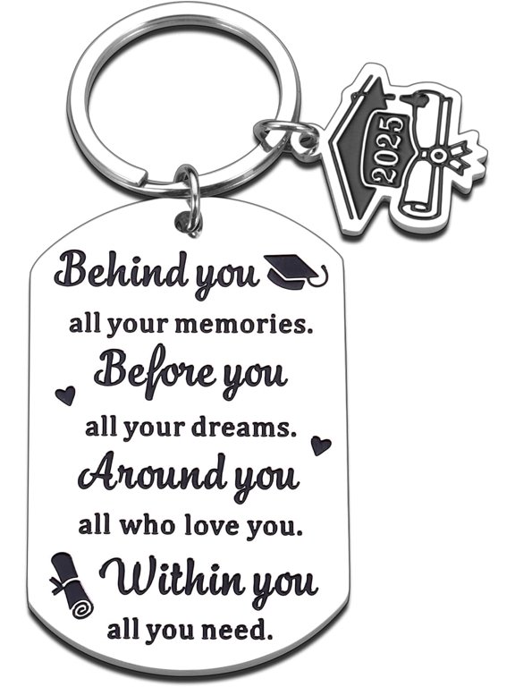 Graduation Gift for Her Him, Class of 2025 Senior 2025 Graduation Keychain for 2025 Grad University College Middle High School Graduate 2025 Souvenir for Senior Masters Degree Student 2025 Grad Gifts