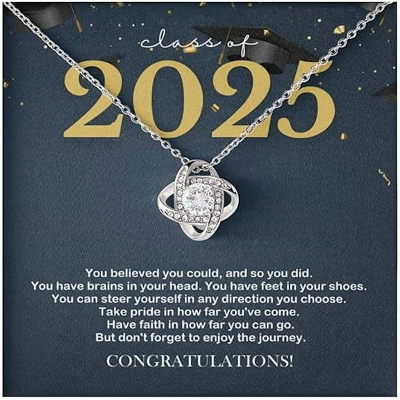 Graduation Gift Ideas for Class of 2025 University College High School Necklace Collection, Graduation Jewelry Gift for Daughter, Necklace for Daughter from Mom and Dad with Message Card and Gift Box