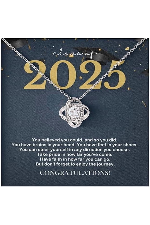Graduation Gift Ideas for Class of 2025 University College High School Necklace Collection, Graduation Jewelry Gift for Daughter, Necklace for Daughter from Mom and Dad with Message Card and Gift Box
