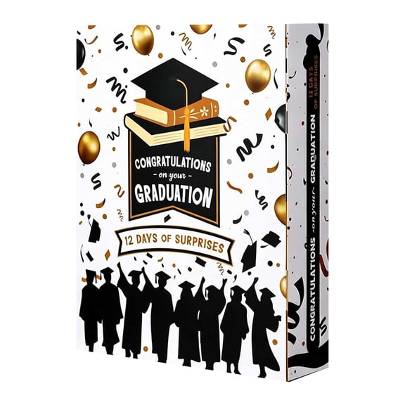 Graduation Gift Packaging Supplies 12 Days Countdown Advent Calendar Empty DIY Personalized Fillable Box