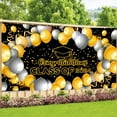 thumbnail image 1 of Graduation Gift Savings! Outoloxit Graduation Decorations Congratulations Graduation Banner 2024 Graduation Banner Graduation Decorations Graduation Photo Backgrounds, Black, 70.86×45.27Inch, 1 of 8