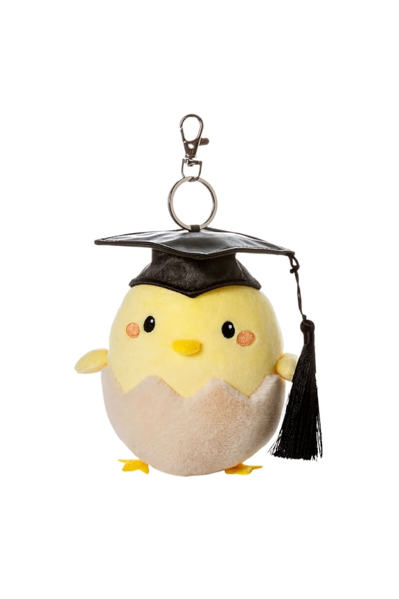 Graduation Gift Stuffed Animal Keychain Chick Stuffed Plush Toys Graduation Tassel Graduation Hat Decorations Gold Keychain Clip 1 Pack