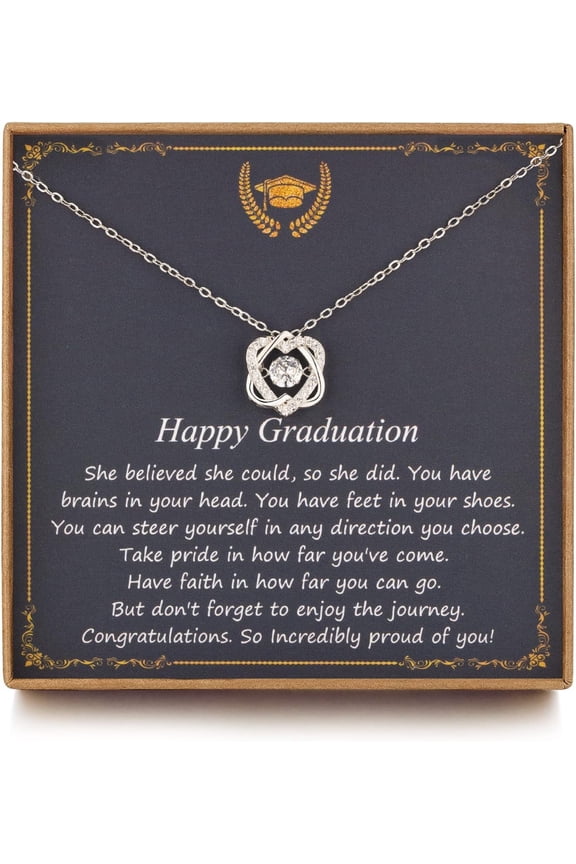 Graduation Gift for Her 2025 College, Double Link Necklace, Inspirational Graduation Gift, High School Graduation Gift for Best Friend or Daughter