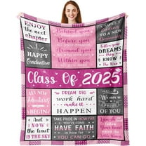 Graduation Gift for Her 2025, College/Masters Degree/PHD/High School/Nurse Graduation Gifts, Class of 2025 Decorations Throw Blanket