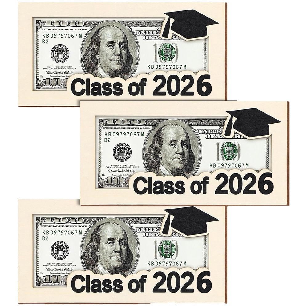 Graduation Gifts 2026 Cash Holder, Wooden Graduation Card Box Cash ...