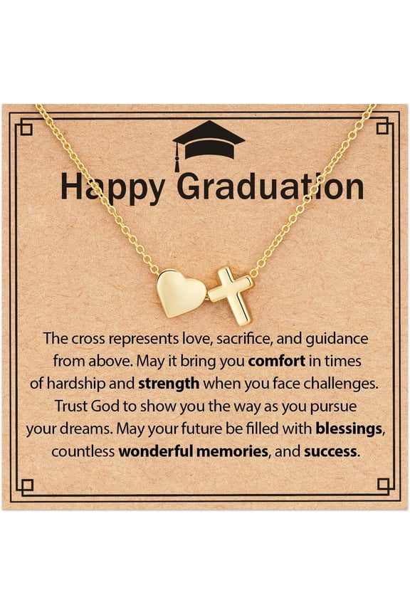 Graduation Gifts 2026 Cross Necklace High School College Grad Jewelry 10th 8th Grade Her Daughter Granddaughter Women Presents