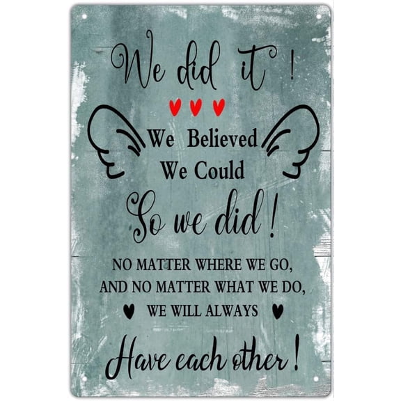 Graduation Gifts for Best Friends - Graduation Tin Sign Card Gifts for Shelf Desk, College Graduation Gifts for Her, Inspirational Gifts for Women,BFF,Sister,Friend 12x8 inches