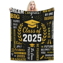 Graduation Gifts Blanket 50" X 60", 2025 Graduation Gifts for Her Him, High School/College/Masters Degree Graduate Gifts, Class of 2025 Graduate Gifts Ideas 50x40
