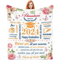 Graduation Gifts Blanket 60x50in, Graduation Gifts for Her 2024, 2024 Graduation Gifts for Women, Phd/Masters Degree Graduation Gifts, College/High School Graduation Gifts for Her
