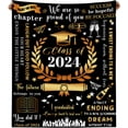 thumbnail image 1 of Graduation Gifts Blanket, Class of 2024 Gifts, Granddaughter Grandson Graduation Gifts for Her Him, High School College Ph.D. Graduation Gifts 50 * 60, 1 of 5