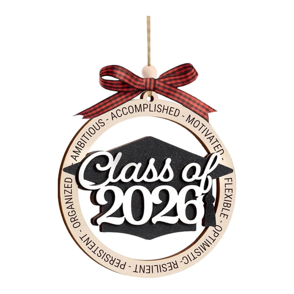 Graduation Gifts, Class of 2026 Ornament, 2-Layer Wooden Graduation Ornament, Class of 2026 Graduation Decorations, Grad Gifts for Son, Daughter, College Senior High School, Master, Grad Party Decor