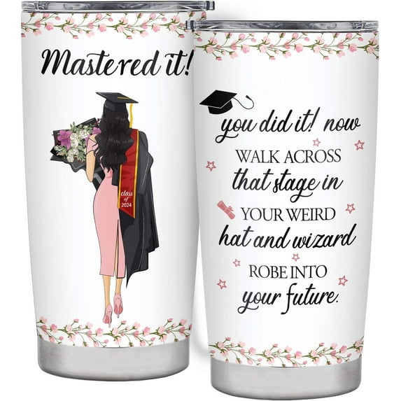 Graduation Gifts, Graduation Gifts for Her - 20oz Tumbler - Class of 2024 Graduation Gifts for Women, Cool College Graduation Gifts for Girls, Masters Degree Phd Graduation Gifts