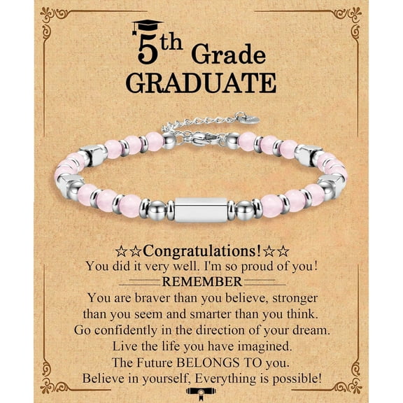 Graduation Gifts for Her Girls Women 2024 High School/ Kindergarten/ Preschool/ 5th 6th 8th Grade/ College/ Master Degree/ Middle School Graduation Gifts Compass Bracelet Jewelry with Graduation Card