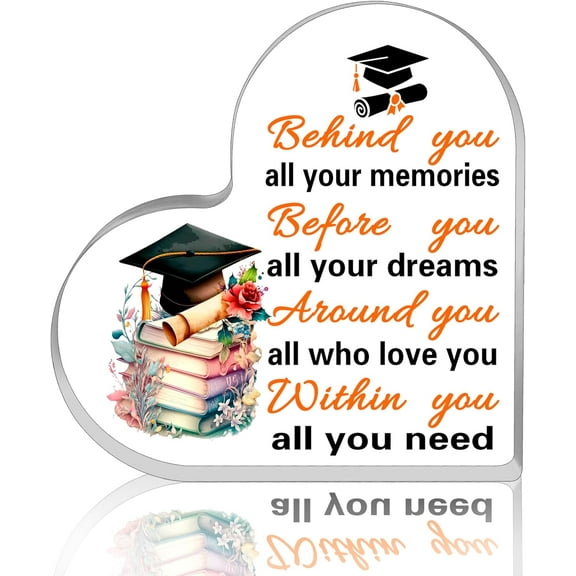 Graduation Gifts for Her Him Graduation Decorations 2025 Positive Motivational Inspirational Congratulations Gift for Women Daughter Son Friends Sister Brother Nurse Desk Decor Acrylic Plaque