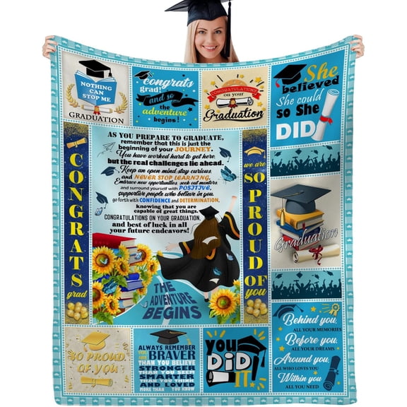 Graduation Gifts, Graduation Gifts for Her 2024, Graduation Gifts for her, 2024 Graduation Gifts, PhD Graduation Gifts, College/Masters Degree Graduation Gift, Blanket