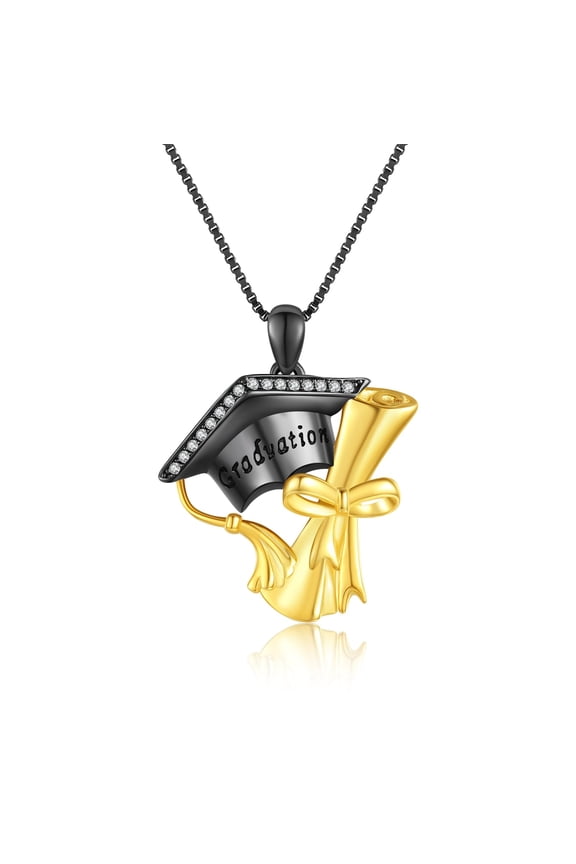 Graduation Gifts Graduation Necklace,Sterling Silver 2024 Graduation Gifts for Her Gradutiaon Cap Pendant Gifts for Women Friends College Graduation Gifts for Her