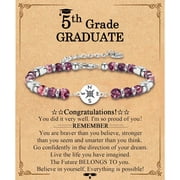 WONDERSHE Graduation Gifts for Her Girls Women Class of 2024 High School/Kindergarten/Preschool/ 5th 6th 8th Grade/College/Master Degree/Middle School Graduation Gifts Compass Bracelet Jewelry for Her