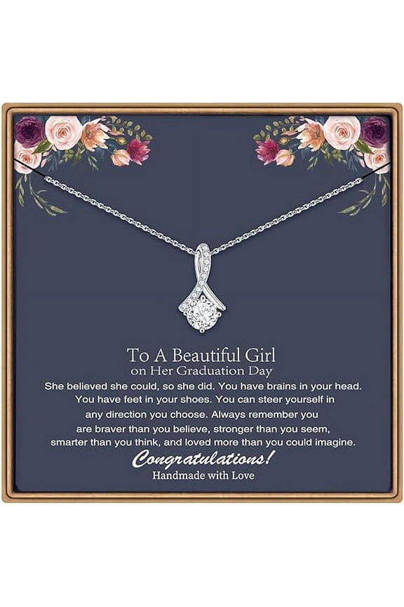 Graduation Gifts for Her, Graduation Necklaces for Women with Message Card and Gift Box, 2025 Graduation Gifts, College Graduation Gifts for Her, Women Daughter Granddaughter Niece Gifts