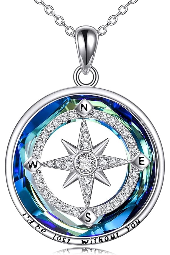 Graduation Gifts for Her Sterling Silver Heart Graduation Necklace Bachelor's Hat Pendant I'd be Lost Without You Conpss Crysta Necklace High School Senior College Graduation Gifts for Women