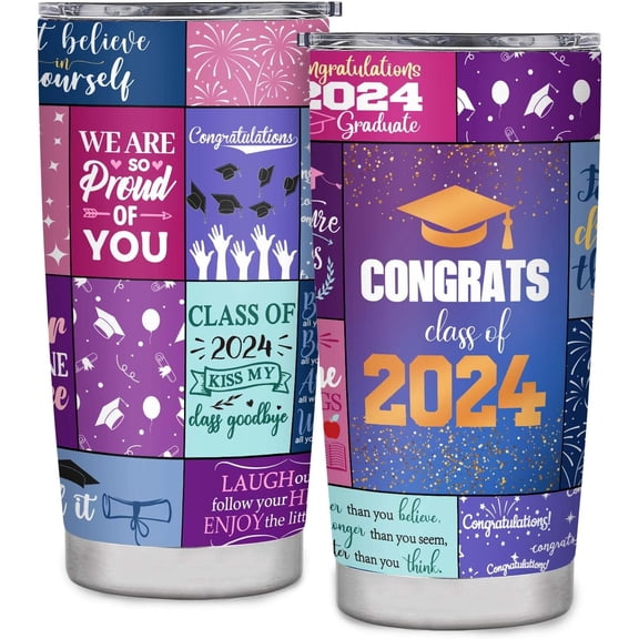 Graduation Gifts Tumbler, Class of 2024 Graduation Gifts, College Graduation Gifts for Her 2024, 2024 Graduation Gift, Graduation Cups, Graduate Gift 20oz Tumbler for Women, Men (Graduation Gifts)