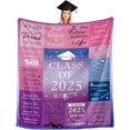 thumbnail image 1 of Graduation Gifts for Her Women Class of 2025 Graduation Decorations for College Middle High School Graduate 2025 Graduation Gifts Blanket 50x60 Master Phd Nurse Teen Girls Graduation Throw Blanket, 1 of 6
