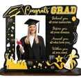 thumbnail image 1 of Graduation Gifts Wooden Photo Frame, Inspirational Congrats Grad Tabletop Decor for Class of 2026, Keepsake Picture Holder for Graduation Party Decorations Black, 1 of 5