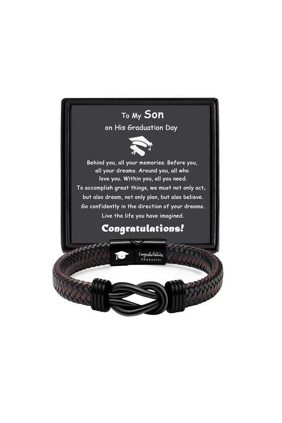 Graduation Gifts for Him 2026 High School College Graduation Bracelet Gifts for Men Class of 2026 Love Knot Bracelet for Son Grandson