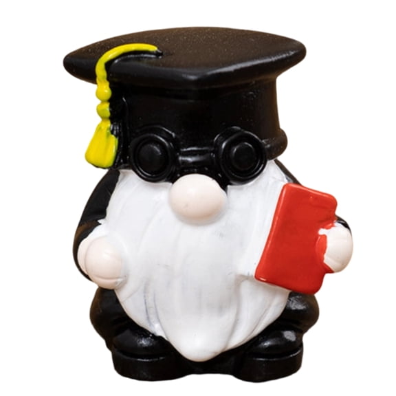 Graduation Gnome Figurine Resin Desktop Decoration Cute Cartoon Graduate Dwarf Ornament for Class of 2026 Party Decor, Student Souvenir Gift, Graduation Keepsake, 1" A
