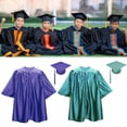 thumbnail image 1 of Graduation Gown Cap Set for Kids, Front Zipper Loose Tassel Year Tag Pupil Kindergarten Graduation Ceremony Gown Cap Tassel Set, 1 of 6