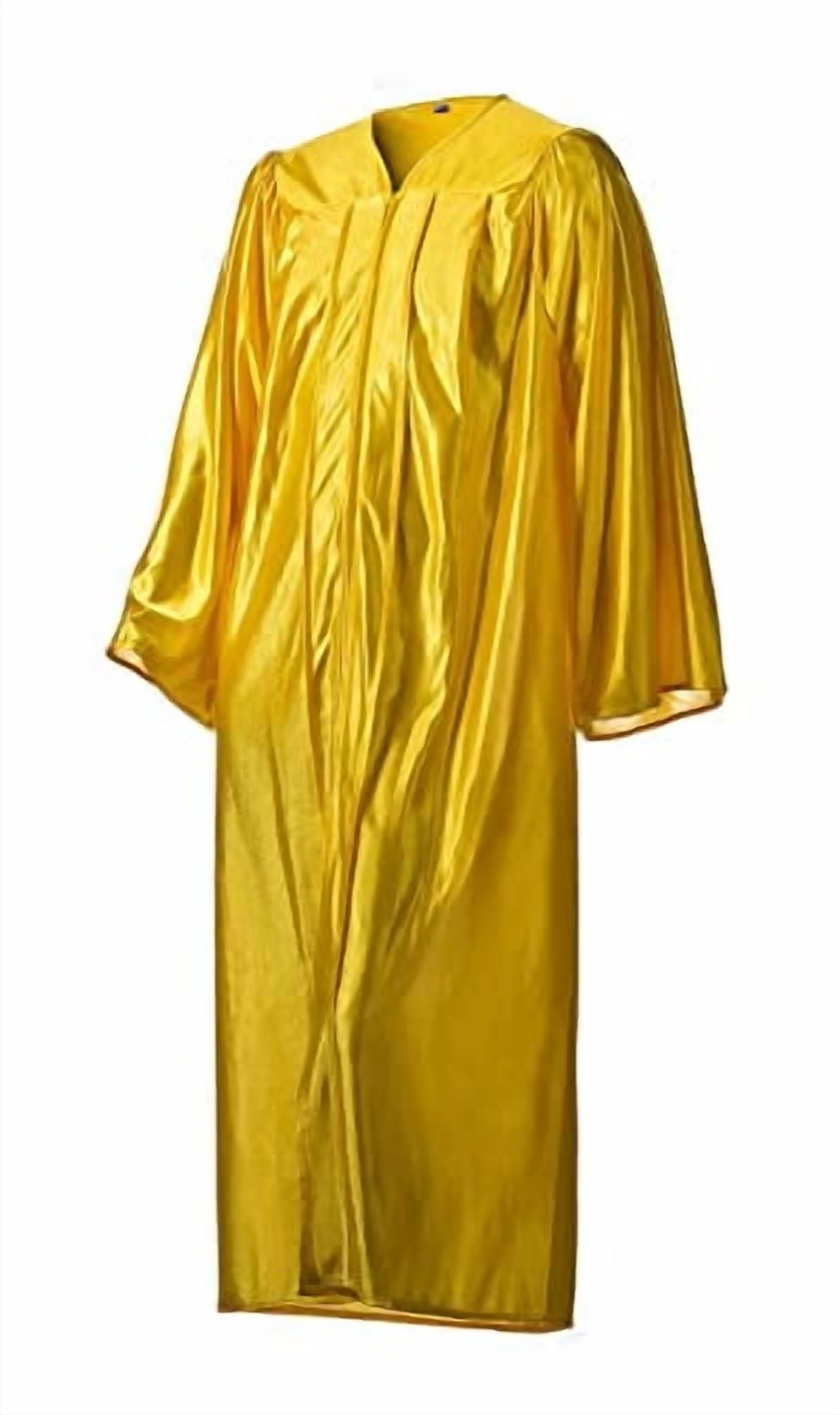 Honors Graduation Gown (Gold, Shiny, Size 63 Plus) size in height (6'6 ...